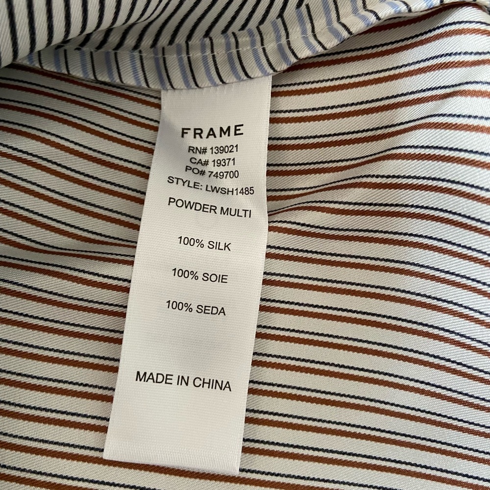 FRAME Classic Patterned Silk Camisole - Picture 8 of 8